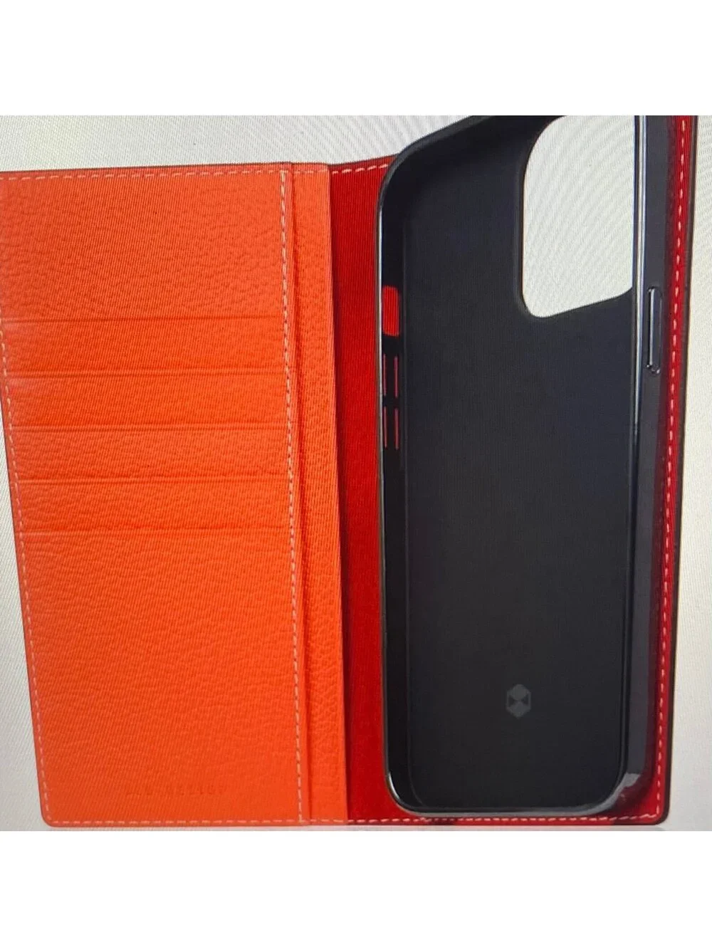 SLG Leather Wallet Case for iPhone 13 Pro Max Coral